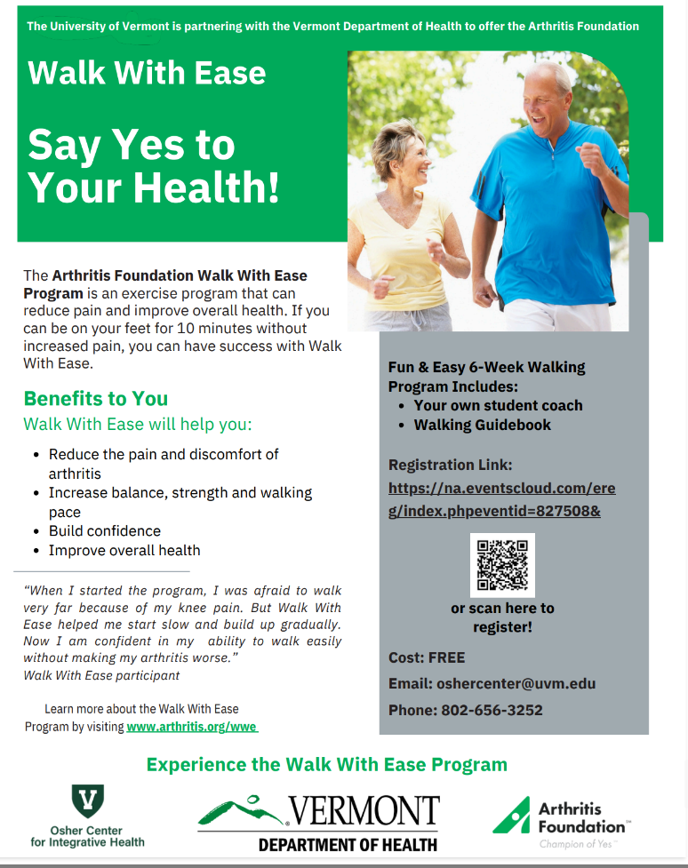 Walk With Ease - Arthritis Foundation 6-week walking program flyer